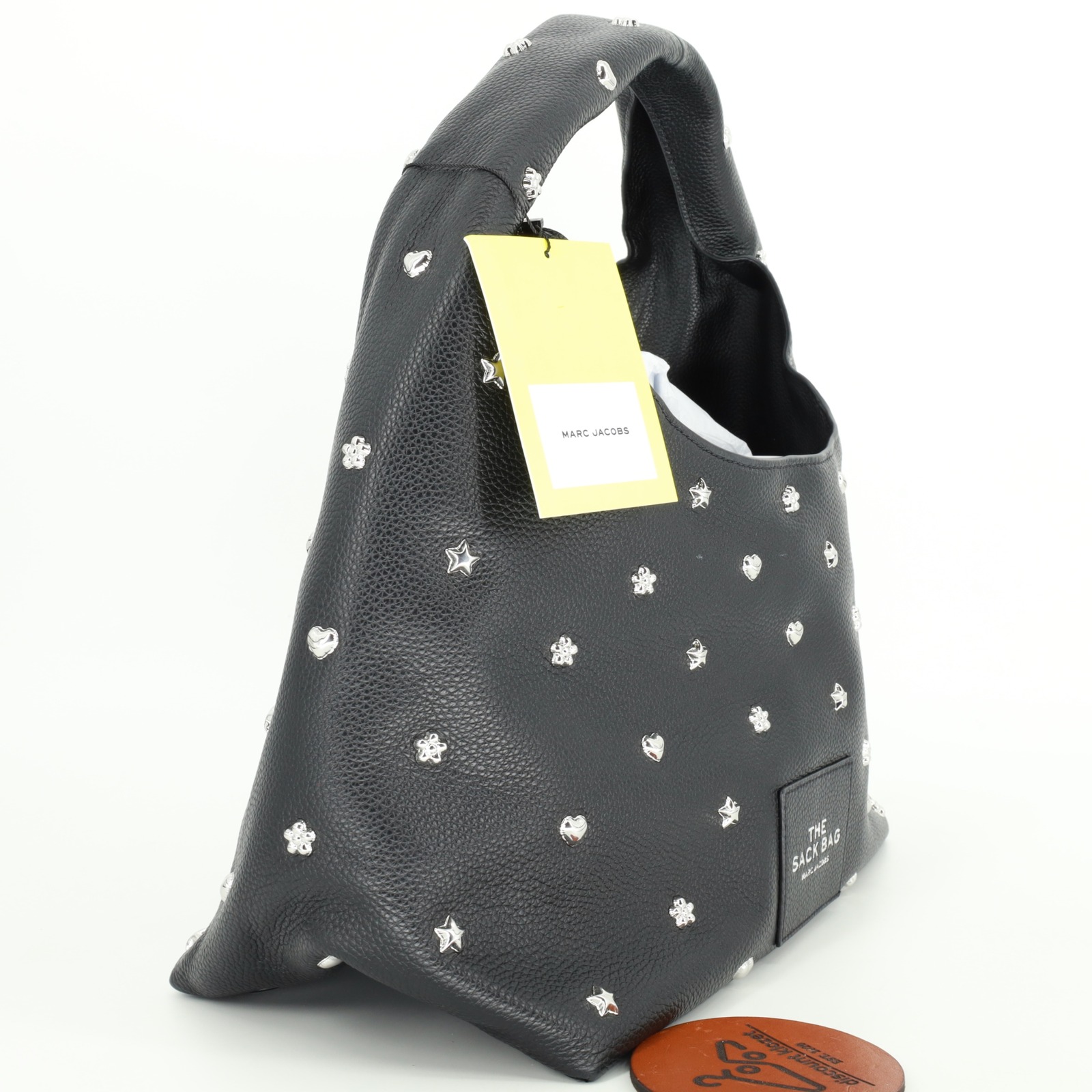 Marc Jacobs The Sack Bag Studded Leather Hobo Removable Zip Pouch Nwt $695